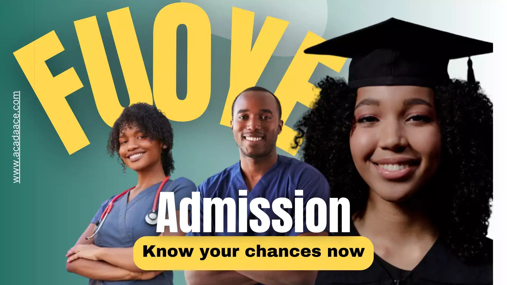 Image of students and a graduating law student -- FUOYE cutoff mark