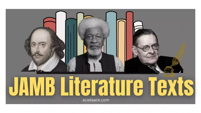 JAMB Literature Texts 2024