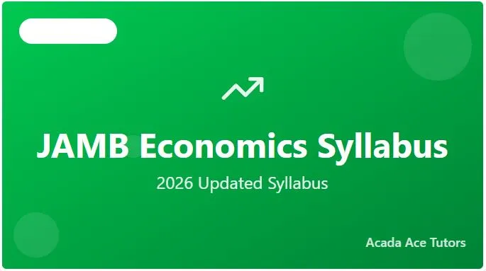 JAMB Economics Syllabus 2026