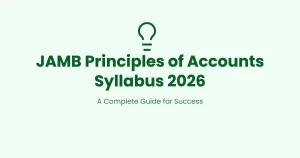 JAMB Principle of Accounts Syllabus 2026